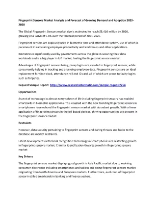 fingerprint sensors market analysis and forecast
