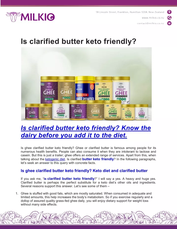 is clarified butter keto friendly is clarified