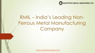 RMIL - India's Leading Non Ferrous Metal Manufacturing Company