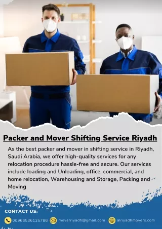 Packer and Mover Shifting Service Riyadh