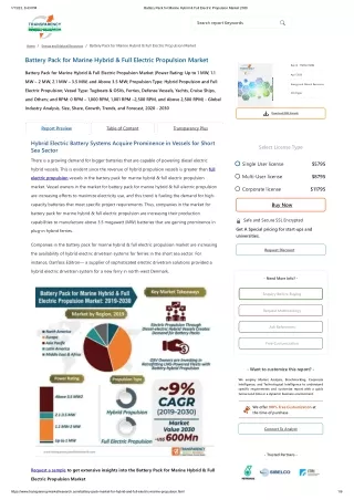 Battery Pack for Marine Hybrid & Full Electric Propulsion Market 2030