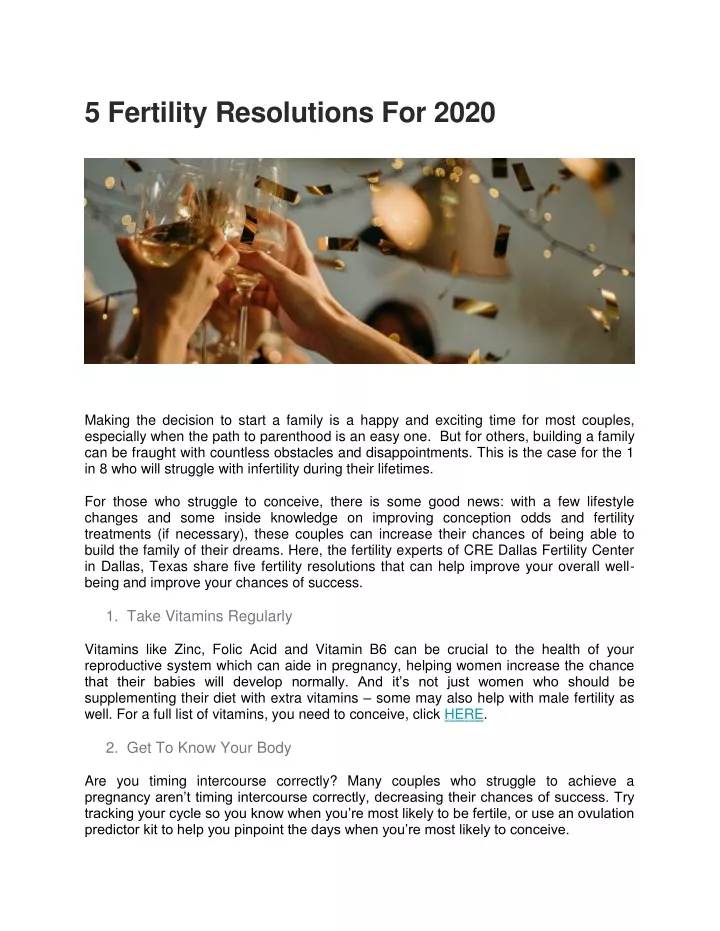 5 fertility resolutions for 2020
