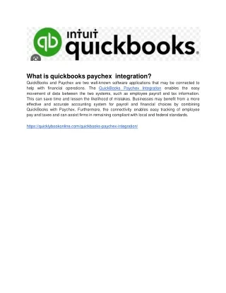 what is quickbooks paychex integration quickbooks