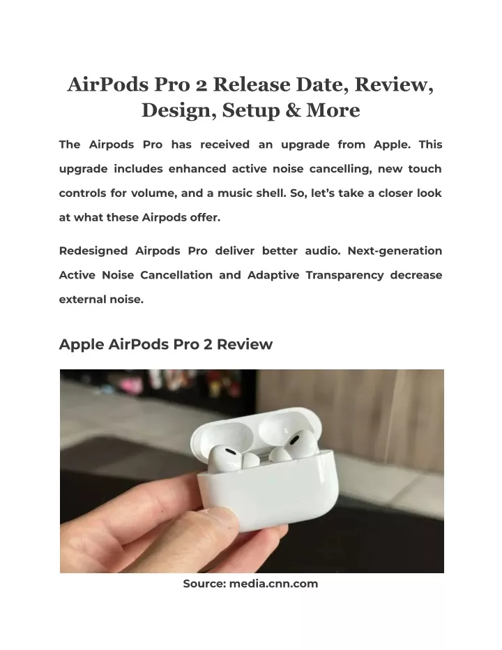 airpods pro 2 release date review design setup
