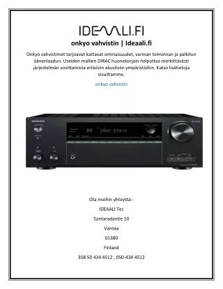 onkyo vahvistin ideaali fi