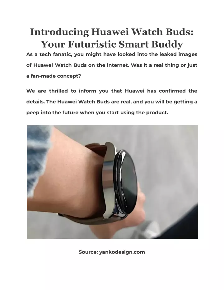 introducing huawei watch buds your futuristic