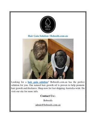 hair gain solution bobooils com au