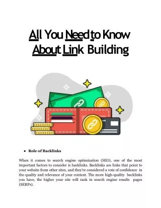 All You Need to Know About Link Building