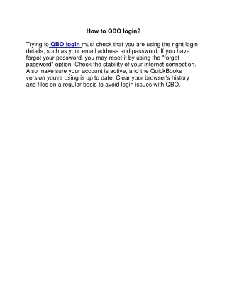 how to qbo login
