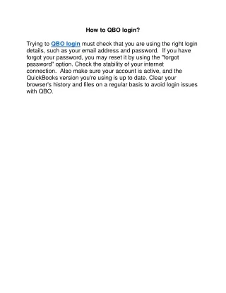 how to qbo login