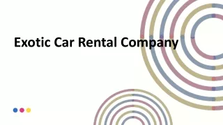 Exotic Car Rental Company