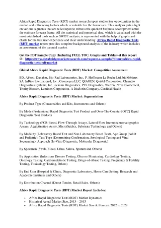 africa rapid diagnostic tests rdt market research