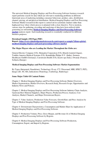 the universal medical imaging displays and post