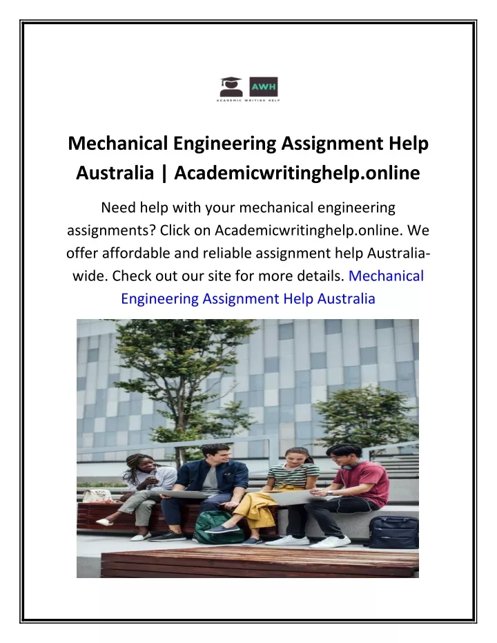 mechanical engineering assignment help australia