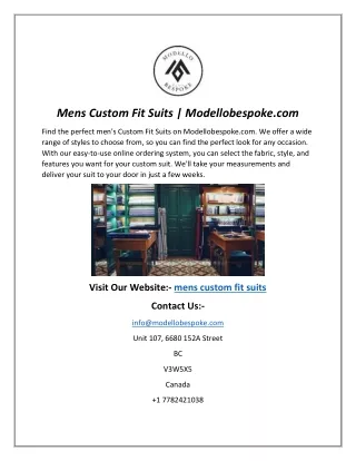 mens custom fit suits modellobespoke com