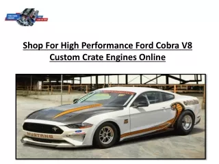 shop for high performance ford cobra v8 custom