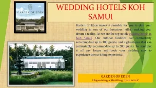 wedding hotels koh samui