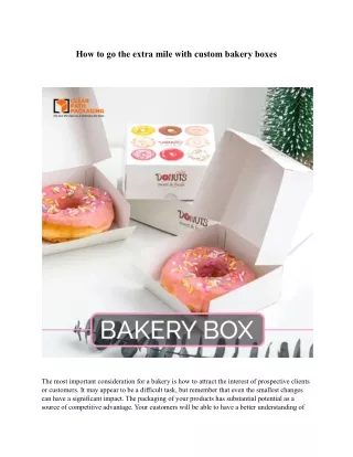 how to go the extra mile with custom bakery boxes