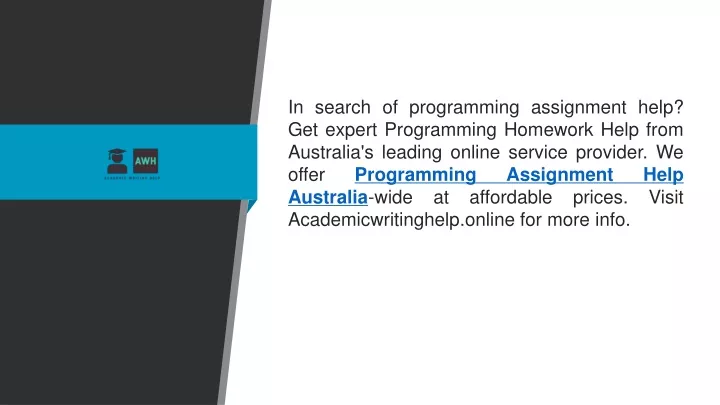 in search of programming assignment help