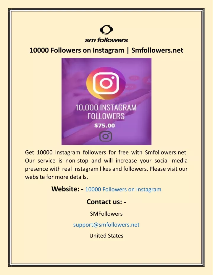 10000 followers on instagram smfollowers net