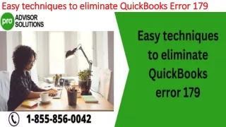 easy techniques to eliminate quickbooks error 179