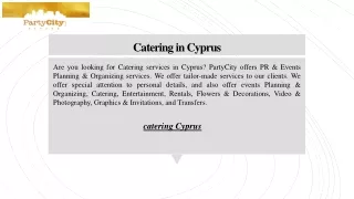 Catering in Cyprus  Party City Cyprus
