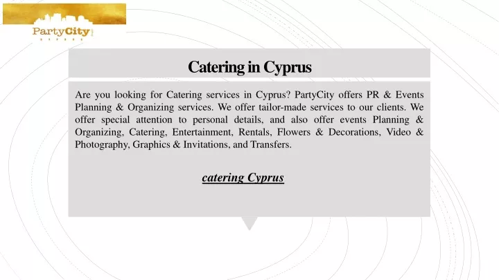 catering in cyprus