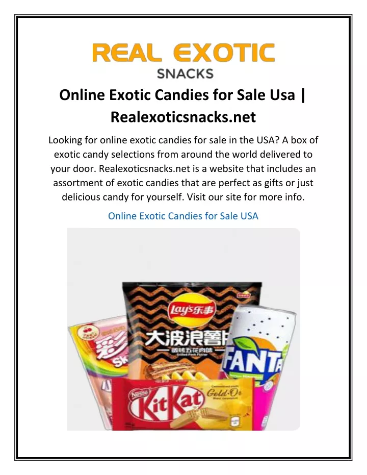 online exotic candies for sale