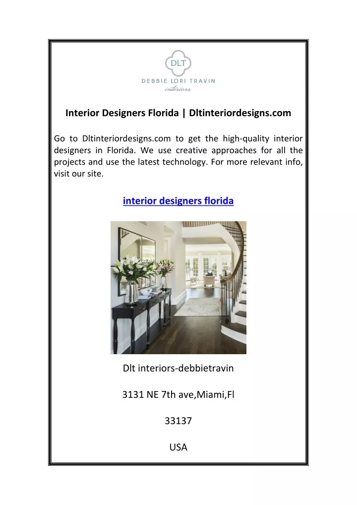 interior designers florida dltinteriordesigns com