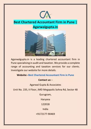 Best Chartered Accountant Firm in Pune | Agarwalgupta.in