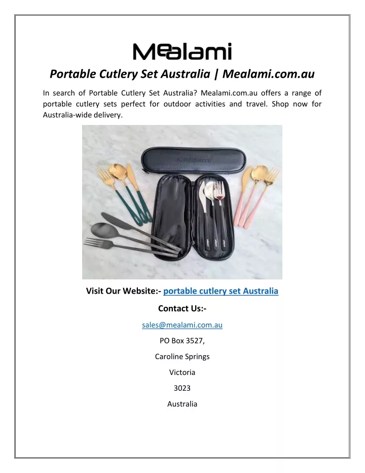 portable cutlery set australia mealami com au