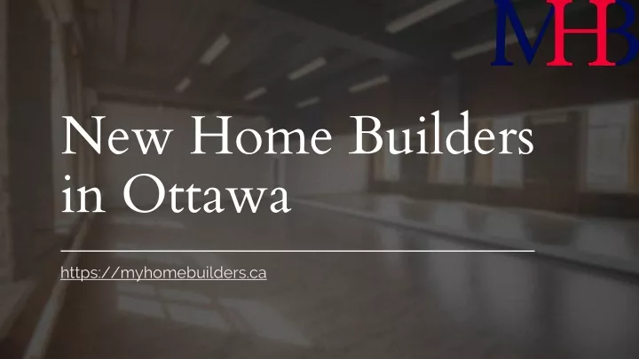 new home builders in ottawa