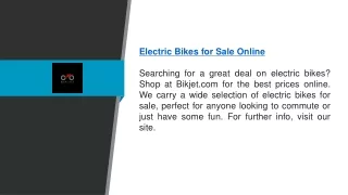 electric bikes for sale online searching