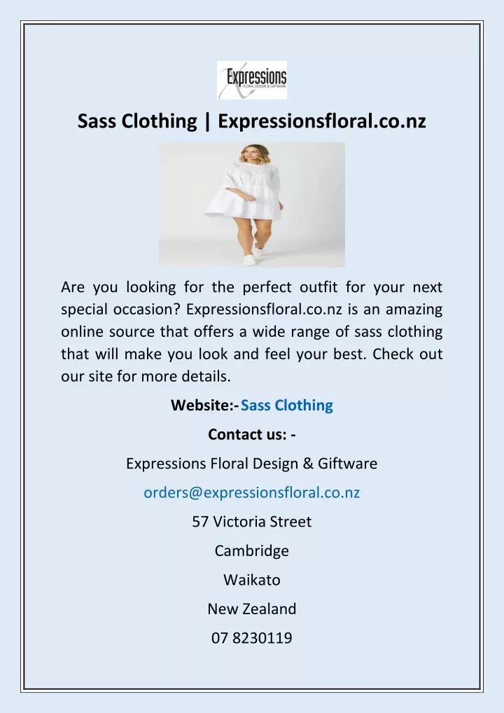 sass clothing expressionsfloral co nz