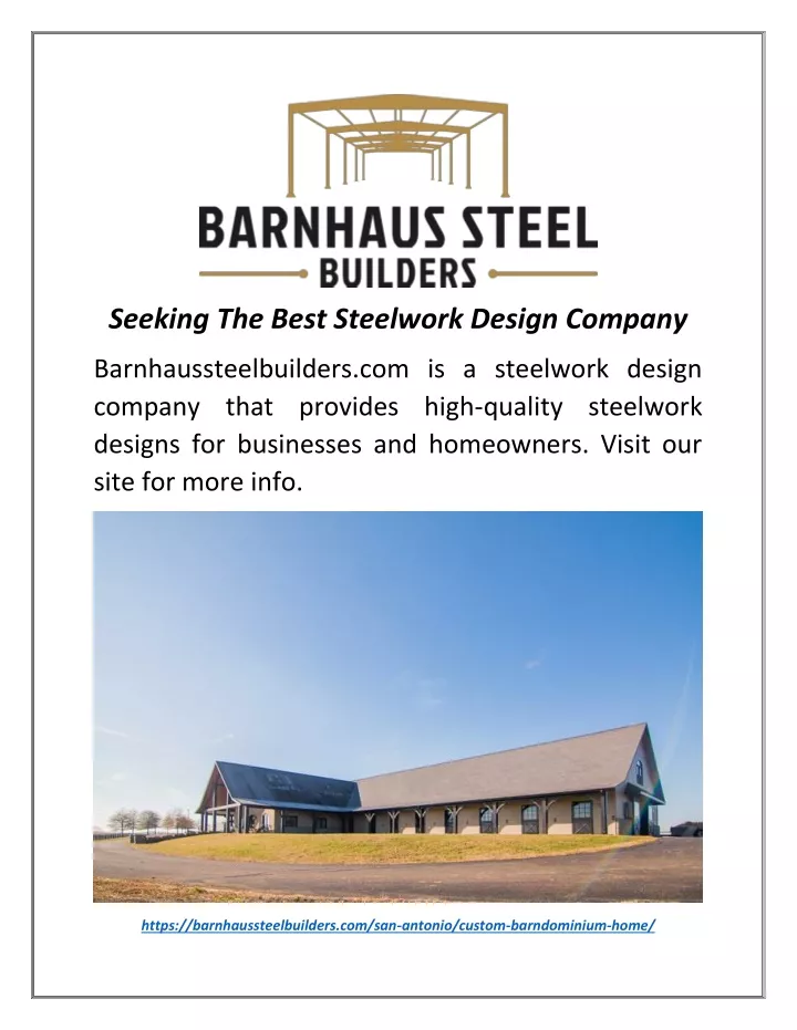 seeking the best steelwork design company