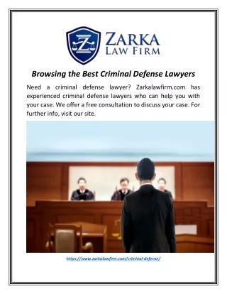 Browsing the Best Criminal Defense Lawyers