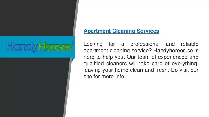 apartment cleaning services looking