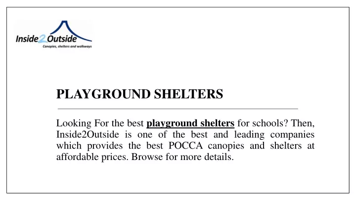 playground shelters