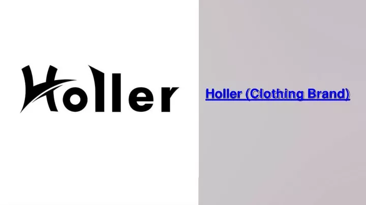 holler clothing brand