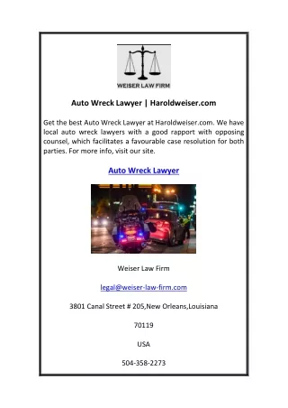 auto wreck lawyer haroldweiser com