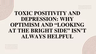Toxic Positivity and Depression