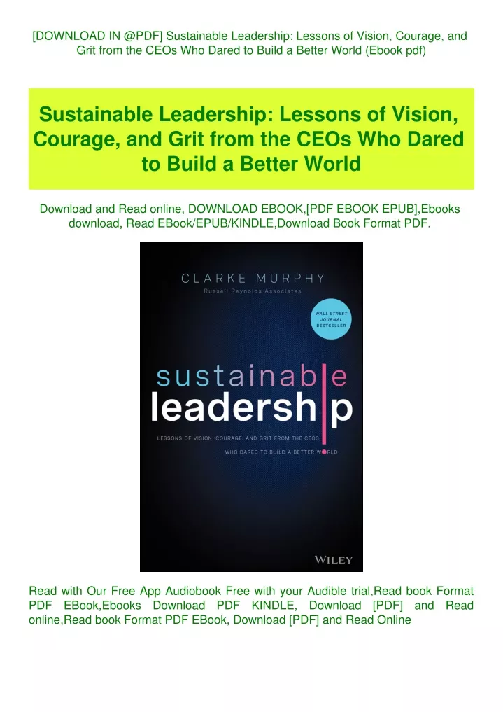 download in @pdf sustainable leadership lessons