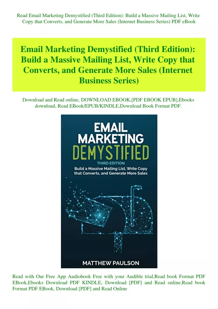 read email marketing demystified third edition