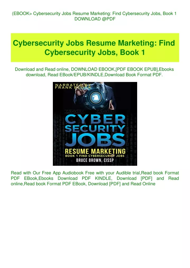 ebook cybersecurity jobs resume marketing find