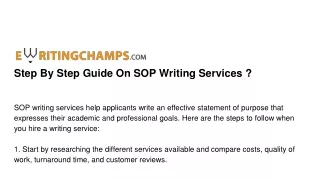step by step guide on sop writing services