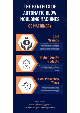 The Benefits of Automatic Blow Moulding Machines from GS Machinery
