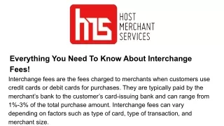 everything you need to know about interchange fees