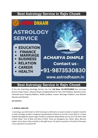 best astrology service in rajiv chowk