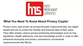 what you need to know about privacy crypto