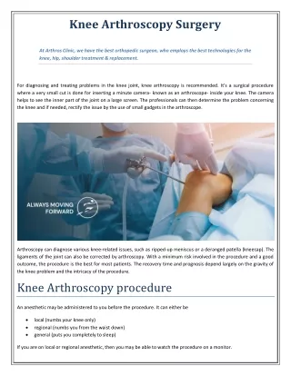 Knee Arthroscopy Surgery